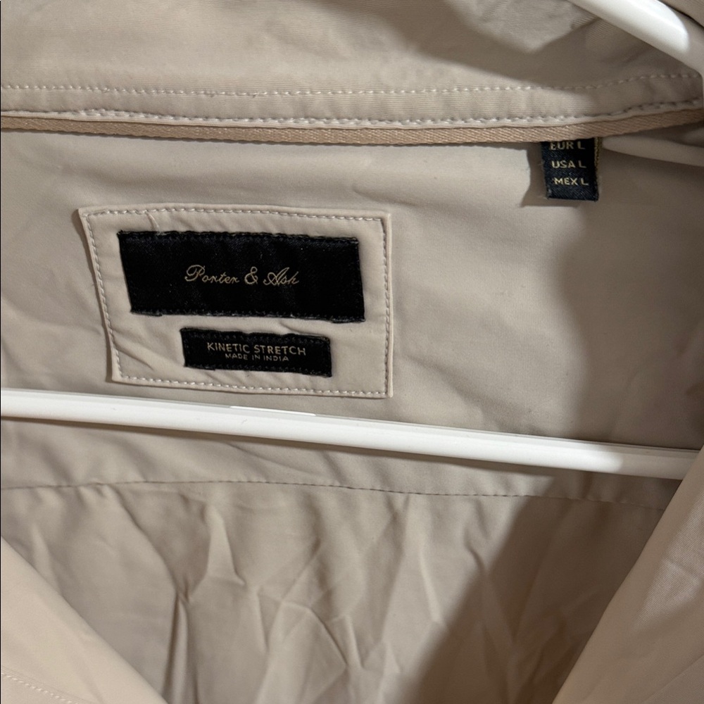 Pointer & Ash Beige Kinetic Stretch Shirt